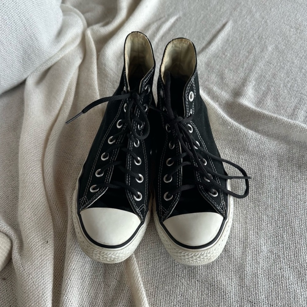 Converse Black and White High-Top Sneakers